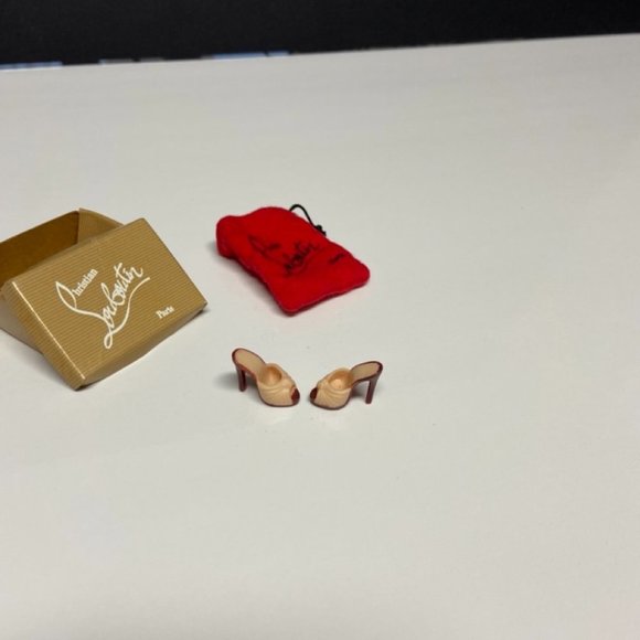 Authentic Christian Louboutin Miniature Shoes (Barbie) with Box and Dustbag. - Picture 5 of 15